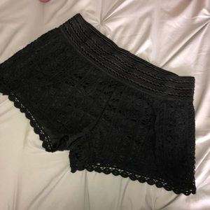 Rewind black with crochet detail!